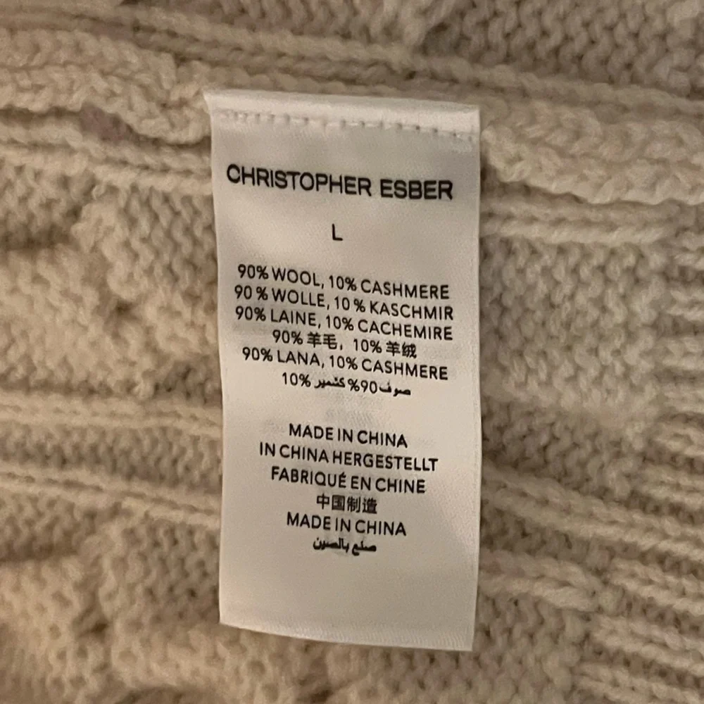 Christopher Esber Skirt Cable Knit Cashmere‎ Wool Blend Mini Sz L